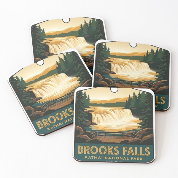 Item preview, Brooks Falls Golden Hour Alaska Luggage Tag Sticker designed and sold by DetourDgn.