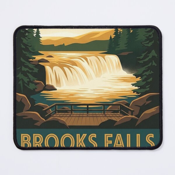 Item preview, Brooks Falls Golden Hour Alaska Luggage Tag Sticker designed and sold by DetourDgn.