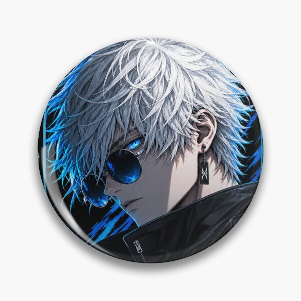 Item preview, Satoru Gojo Limitless Blue Cyber Jujutsu Kaisen Sticker designed and sold by PRIME4YOU.