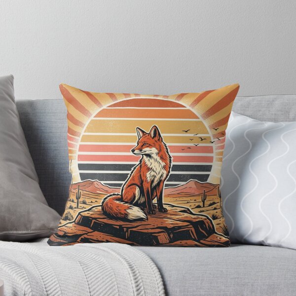 Item preview, Desert Fox Sunset – Vintage Wilderness Retro designed and sold by meghnad.