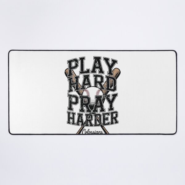 Item preview, Christian Baseball Faith Play Hard Pray Harder Bible Verse designed and sold by raewaelchi.