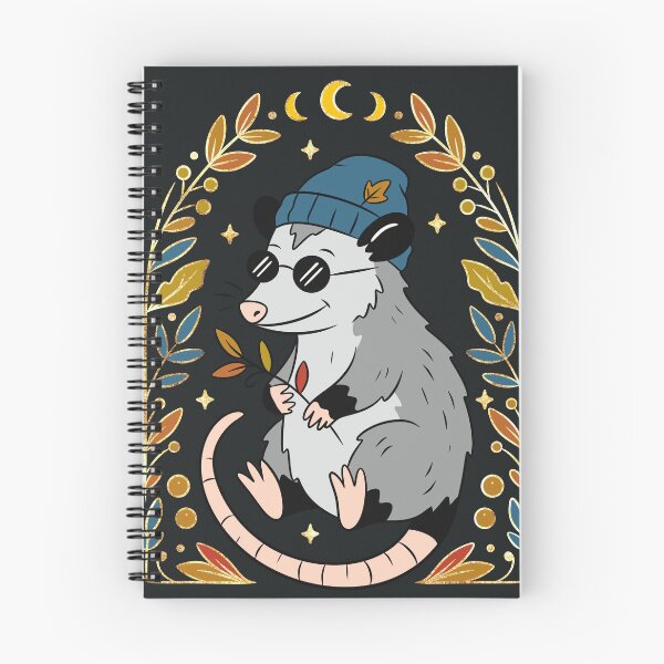 Item preview, Cool Opossum in Beanie & Sunglasses — Autumn Botanical Art designed and sold by Ink & Kind Studio.