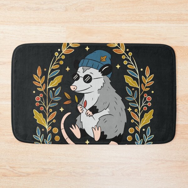 Item preview, Cool Opossum in Beanie & Sunglasses — Autumn Botanical Art designed and sold by Ink & Kind Studio.