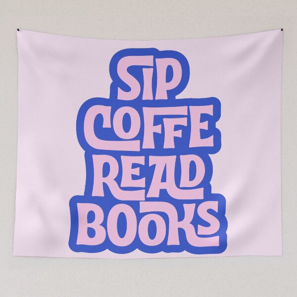 Item preview, sip coffee read books designed and sold by Neadoodles.