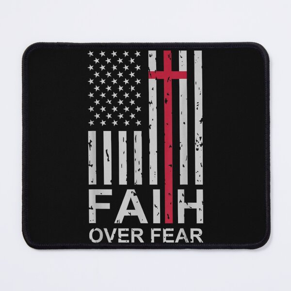 Item preview, Christian Faith Over Fear US USA American Flag Religious designed and sold by raewaelchi.