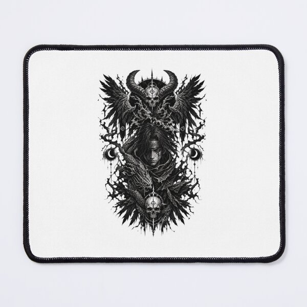 Item preview, Dark Fantasy Ninja Blackwork designed and sold by Odecart  ⭐️⭐️⭐️⭐️⭐️.