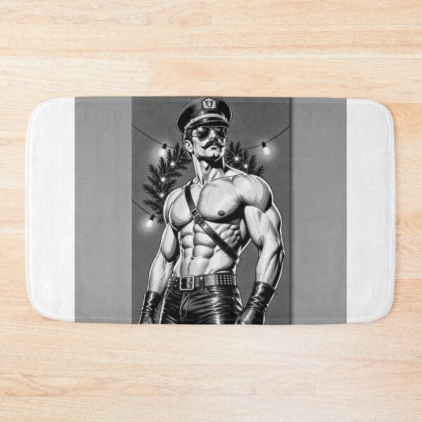 Item preview, Happy Christmas Sir Gay Leather Retro Collection Graphic Design designed and sold by ItsAKinkThing.