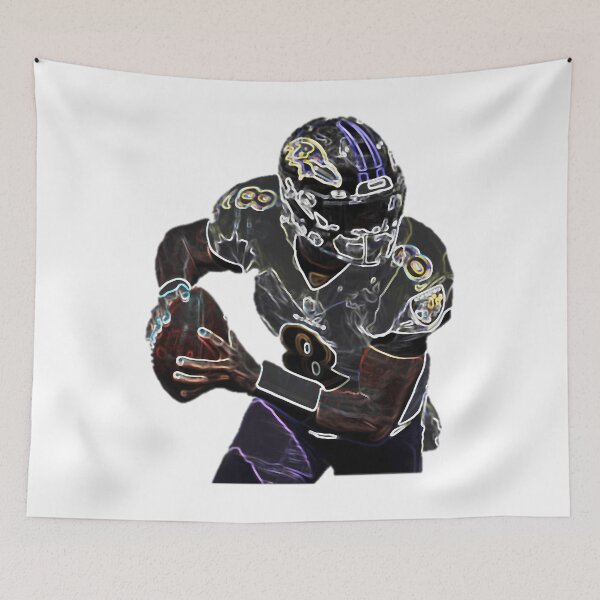 Aperçu de l'œuvre Fan de Lamar Jackson chez les Ravens créée et vendue par Elafoo.