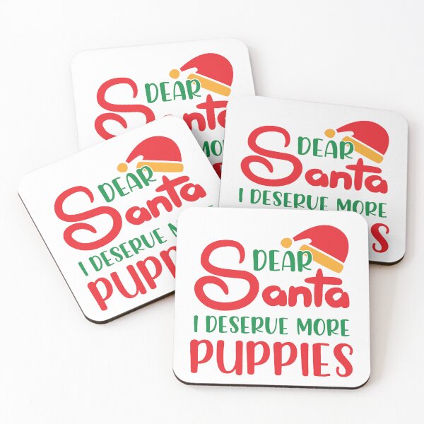 Item preview, Dear Santa I Deserve More Puppies Christmas Design designed and sold by Palette & Hue.