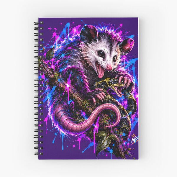 Item preview, Wild Opossum Grappling with Serpent on Branch designed and sold by srangiem-cc.