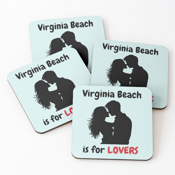 Item preview, Virginia Beach Lovers Romantic Beach Couple Design designed and sold by Sophie's Favorites.
