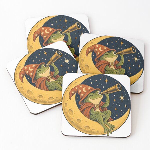 Item preview, Cosmic Frog Astronomer on the Moon designed and sold by WaynesCave.