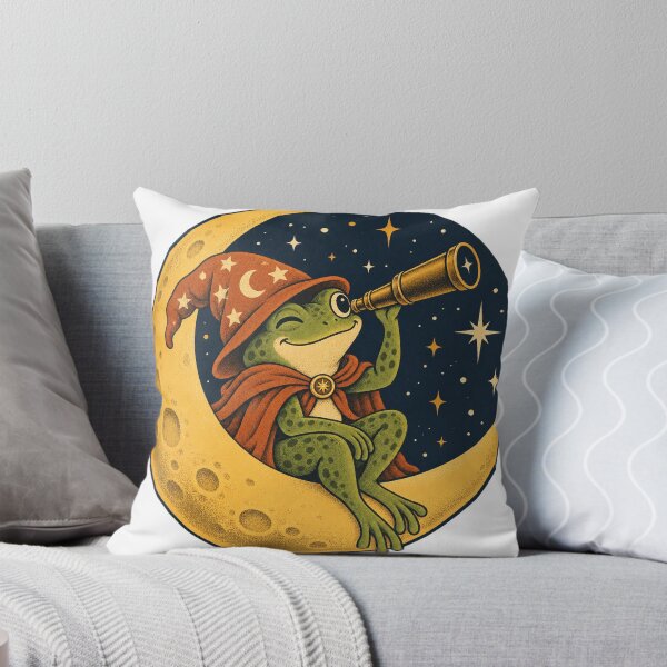 Item preview, Cosmic Frog Astronomer on the Moon designed and sold by WaynesCave.