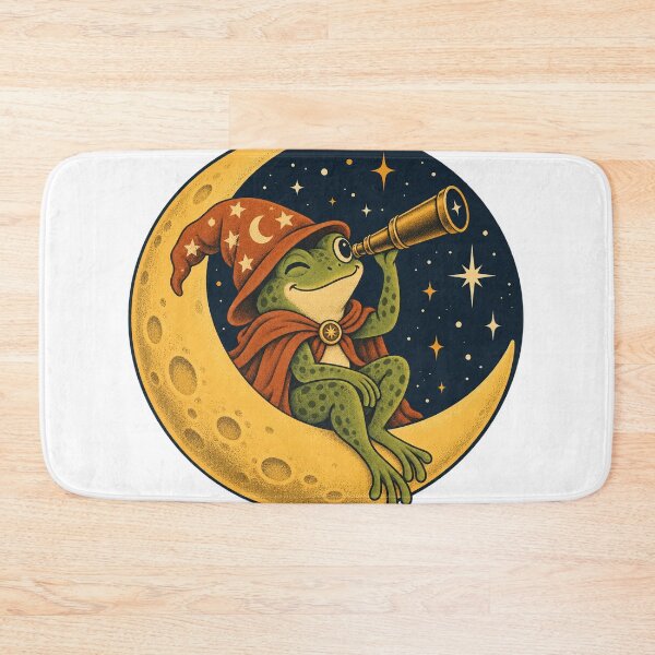 Item preview, Cosmic Frog Astronomer on the Moon designed and sold by WaynesCave.