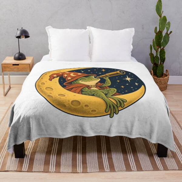 Item preview, Cosmic Frog Astronomer on the Moon designed and sold by WaynesCave.