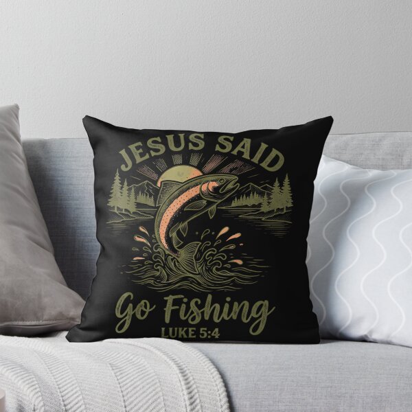Item preview, Christian Fisherman Jesus Said Go Fishing Luke 5:4 Men designed and sold by raewaelchi.