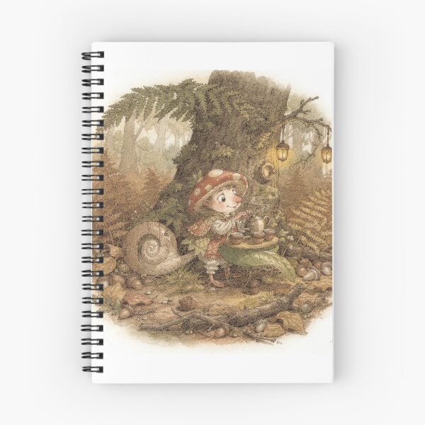 Item preview, Snail-Shell Tea Shop Run by a Mushroom Sprite designed and sold by PictorialWhimsy.