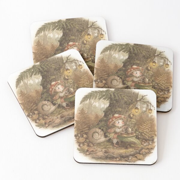 Item preview, Snail-Shell Tea Shop Run by a Mushroom Sprite designed and sold by PictorialWhimsy.