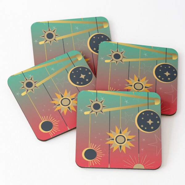 Item preview, Teal-Red Sun, Moon, and Stars Theme designed and sold by Spaceuser2.
