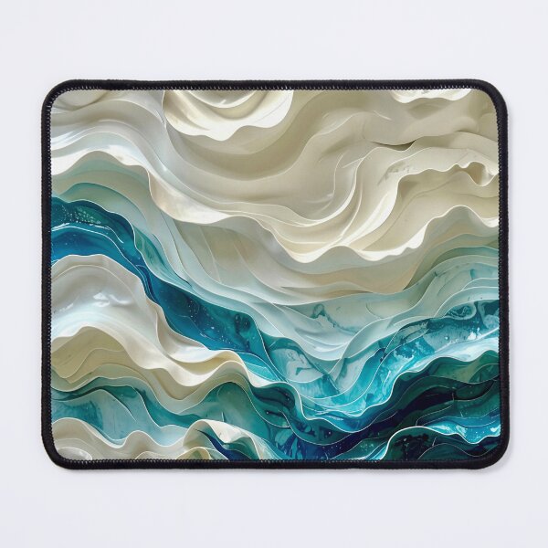 Item preview, Duality of Ivory Ceramic and Cobalt Waves designed and sold by Vicky Brago-Mitchell®.