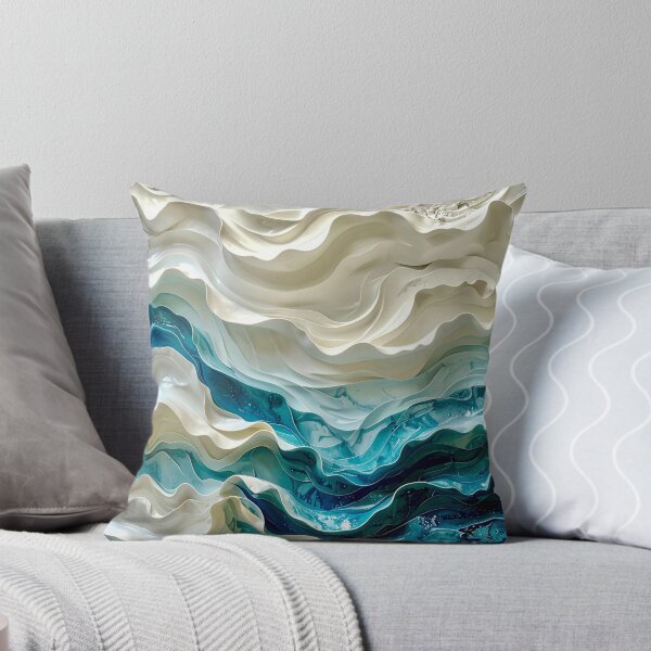 Item preview, Duality of Ivory Ceramic and Cobalt Waves designed and sold by Vicky Brago-Mitchell®.