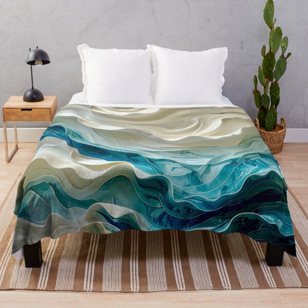 Item preview, Duality of Ivory Ceramic and Cobalt Waves designed and sold by Vicky Brago-Mitchell®.