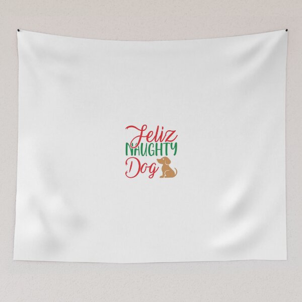Item preview, Feliz Naughty Dog Christmas Design designed and sold by Palette & Hue.
