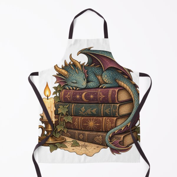 Item preview, Sleeping Dragon on a Stack of Books designed and sold by WaynesCave.