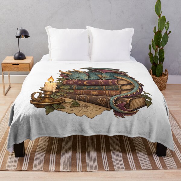 Item preview, Sleeping Dragon on a Stack of Books designed and sold by WaynesCave.