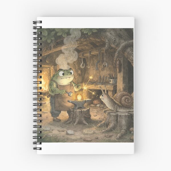 Item preview, Toad Blacksmith Forging a Snail's Horseshoe designed and sold by PictorialWhimsy.