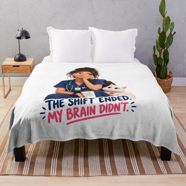 Item preview, The Shift Ended My Brain Didn't – Funny Nurse Life designed and sold by Nurse Craft Studio.