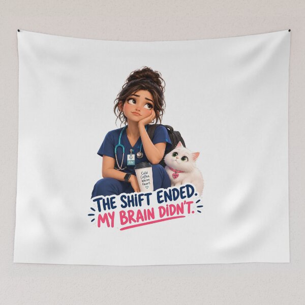 Item preview, The Shift Ended My Brain Didn't – Funny Nurse Life designed and sold by Nurse Craft Studio.