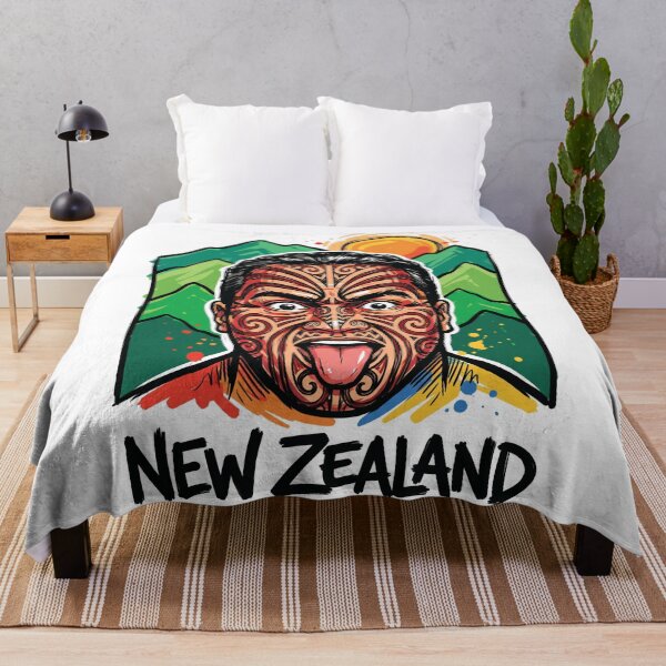 Item preview, Maori Haka Warrior Face New Zealand Art Print designed and sold by Merch by Das Design Studio.