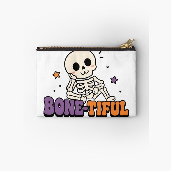 Item preview, Groovy Retro Bone-tiful Skeleton - Funny Cute Halloween Skull designed and sold by ianm1028.