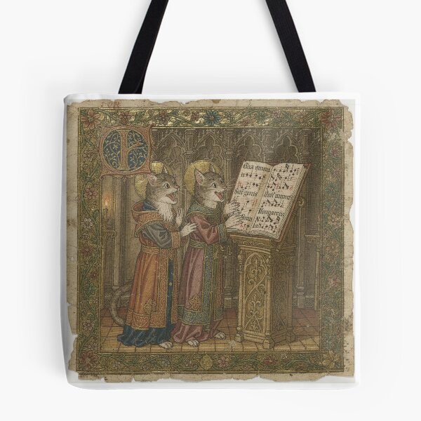 Item preview, Medieval Cat Choir Singing From a Hymnal designed and sold by PictorialWhimsy.
