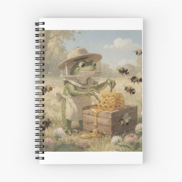 Item preview, Frog Beekeeper Tending a Bumblebee Hive designed and sold by PictorialWhimsy.