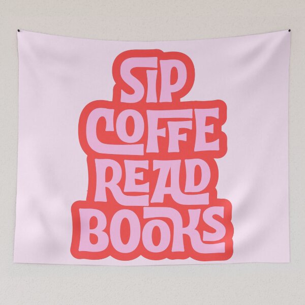 Item preview, sip coffee read books designed and sold by Neadoodles.