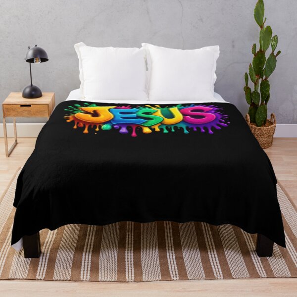 Item preview, Colorful Jesus Rainbow Paint Splash Christian designed and sold by raewaelchi.