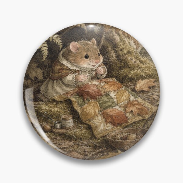 Item preview, Dormouse Folk Stitching a Quilt of Fallen Leaves designed and sold by PictorialWhimsy.