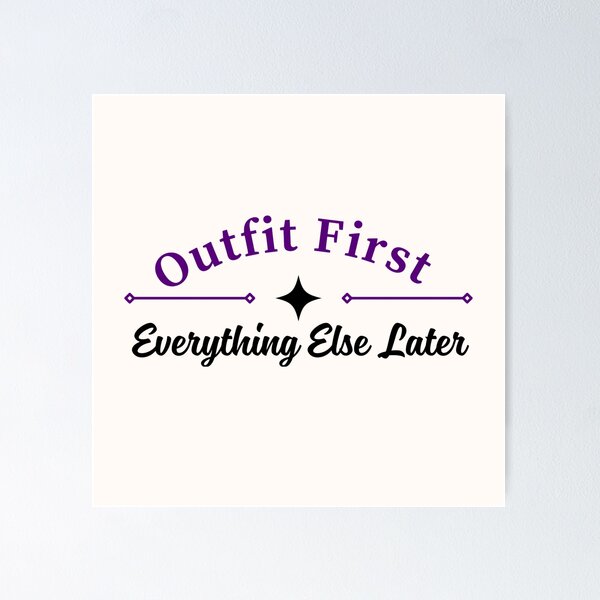 Item preview, Outfit First Everything Else Later | Purple Arched Serif & Sparkle Star Typography designed and sold by Sparkle First Co..