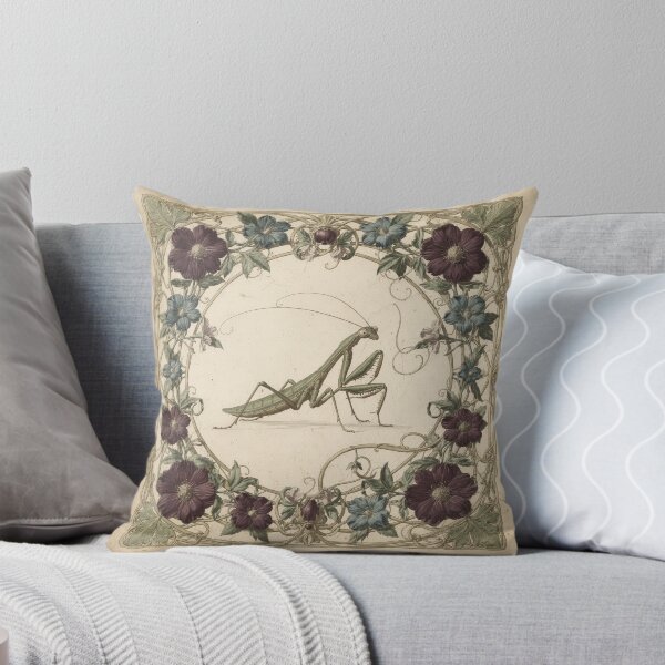 Item preview, Art Nouveau Praying Mantis Study in Gilt designed and sold by PictorialWhimsy.