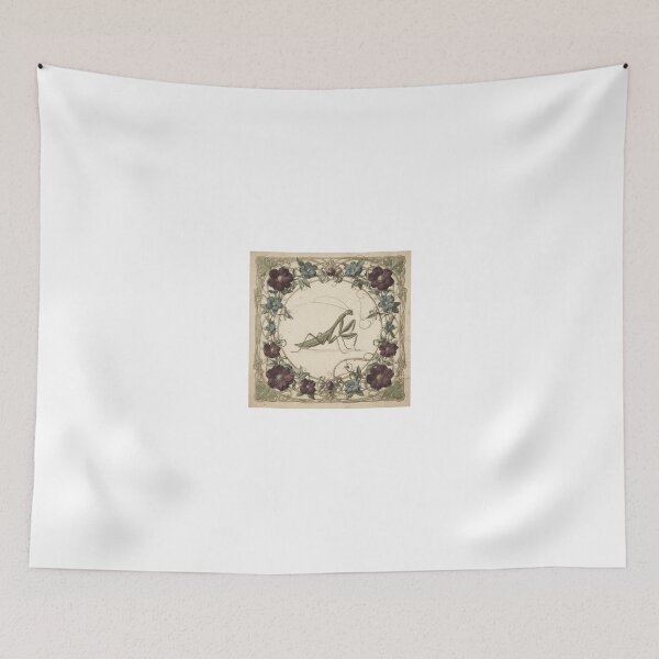 Item preview, Art Nouveau Praying Mantis Study in Gilt designed and sold by PictorialWhimsy.
