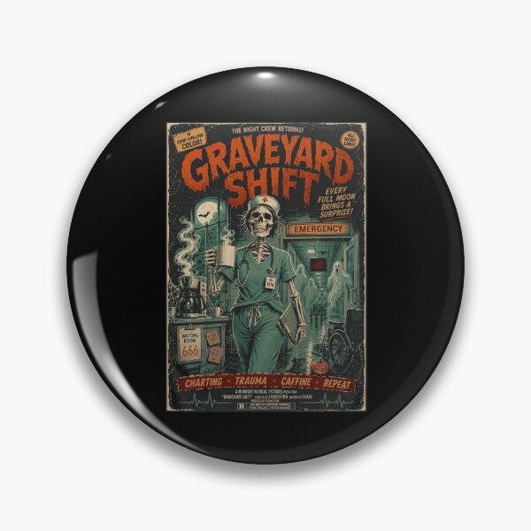 Item preview, Funny Nurse T-Shirt | Graveyard Shift Horror Poster Tee | Night Shift Nurse Gift | ER Nurse Halloween Shirt designed and sold by ChockletBoy.