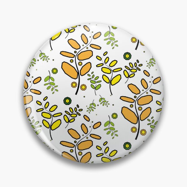 Item preview, Bold Botanical Geometric Pattern – Yellow Green Orange Abstract Leaves designed and sold by skgraphictrafic.