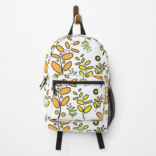 Item preview, Bold Botanical Geometric Pattern – Yellow Green Orange Abstract Leaves designed and sold by skgraphictrafic.