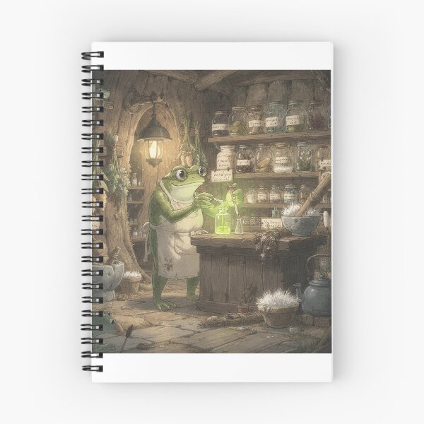 Item preview, Frog Apothecary Mixing Pond-Herb Remedies designed and sold by PictorialWhimsy.