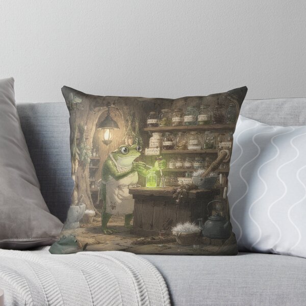 Item preview, Frog Apothecary Mixing Pond-Herb Remedies designed and sold by PictorialWhimsy.