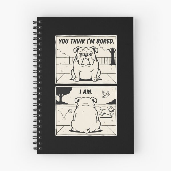 Item preview, English Bulldog Bored Funny Dog Comic designed and sold by SplashTastic.