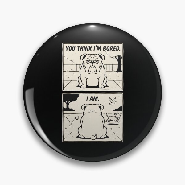 Item preview, English Bulldog Bored Funny Dog Comic designed and sold by SplashTastic.
