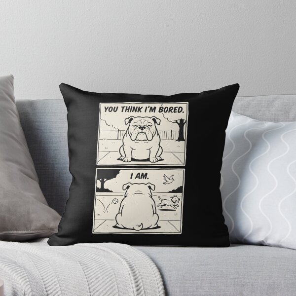 Item preview, English Bulldog Bored Funny Dog Comic designed and sold by SplashTastic.